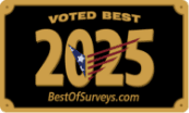 Voted Best of 2025 logo from Best Of Surveys.